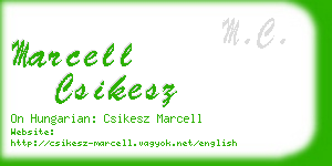 marcell csikesz business card